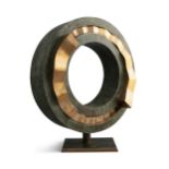 Brian King (b.1942)AnthropocentricBronze, 51 x 45 x 14cm (20 x 17¾ x 5½)Exhibited: Brussels, '