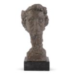 Melanie le Brocquy HRHA (1919-1918)Self PortraitBronze, 36cm high overall, head 14 x 13cm (5½ x 5)