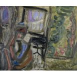 Nano Reid (1900-1981)Artist in the Country (1973)Oil on board, 50 x 60cm (19¾ x 23½)