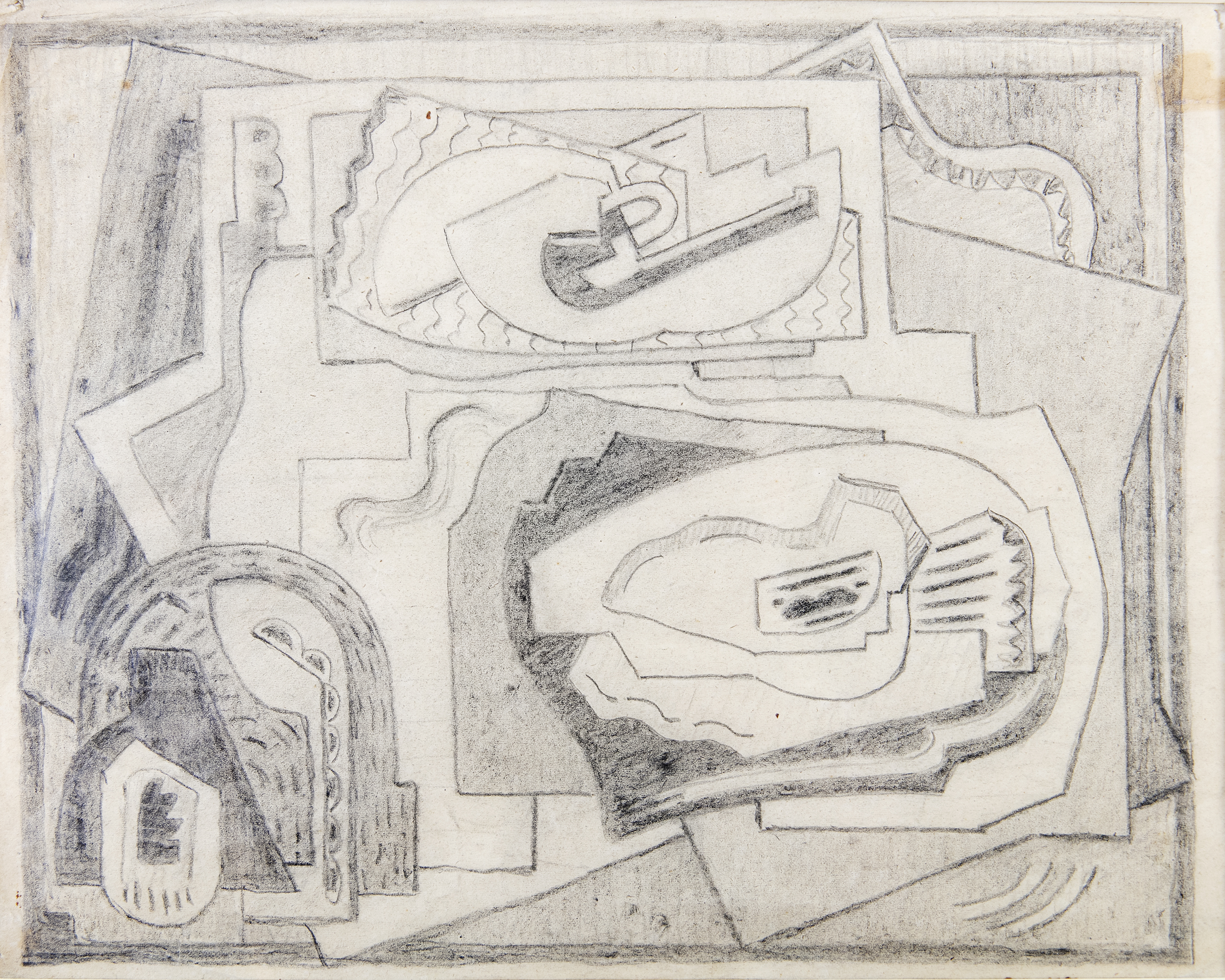 Mainie Jellett (1897-1944)Three Elements (1925) Pencil, 20.5 x 26.5cm (8 x 10¼)Provenance: With