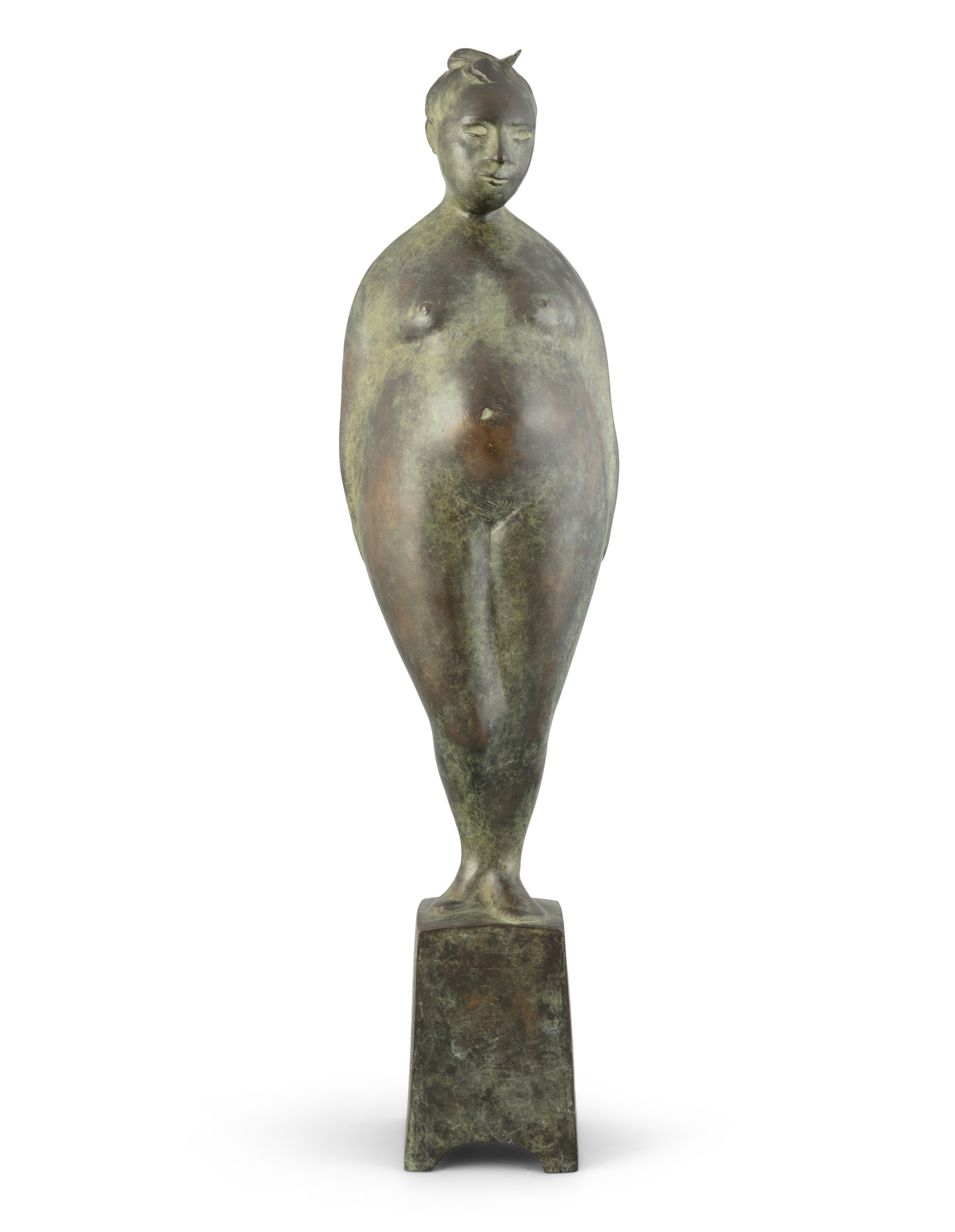 Carolyn Mulholland RHA (b.1944)Little Fat FigureBronze, 67cm high (26¼)Signed with initials and