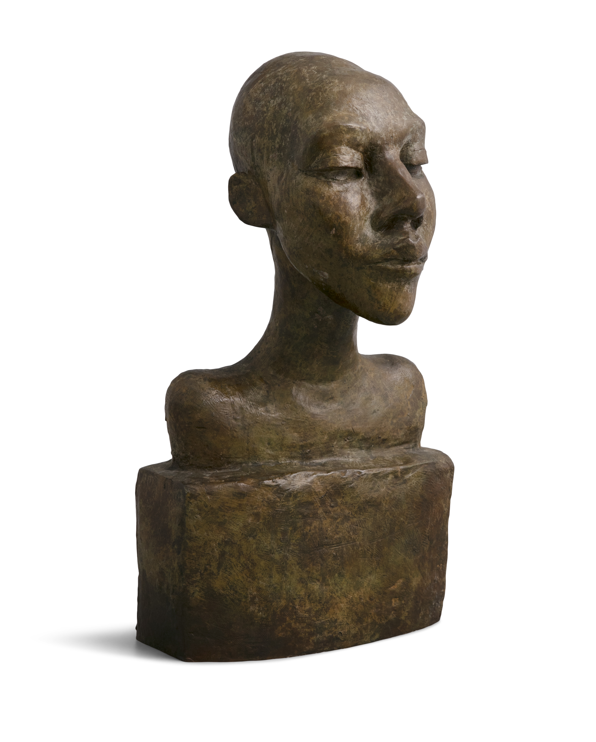 Brian Bourke HRHA (b.1936)Head of a WomanBronze, 40 x 22 x 10cm (15¾ x 8¾ x 4)Cast at Dublin Art - Image 2 of 3