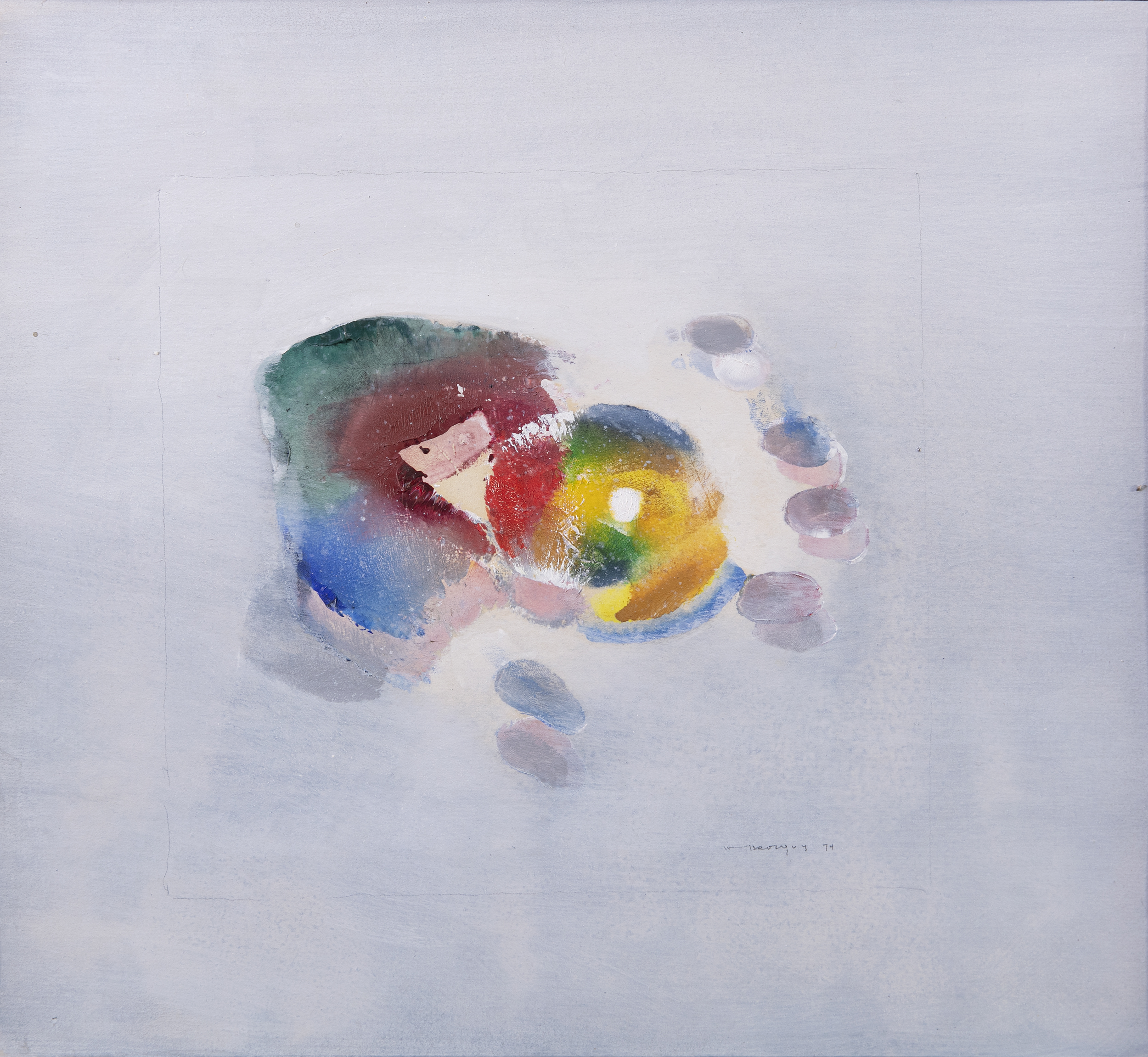 Louis le Brocquy HRHA (1916-2012)Lemon in the HandOil on board with pencil, 34.5 x 38cm (13½ x 15)