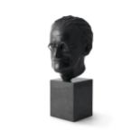 Brian King (b.1942)Head of James Joyce (Study from the Death Mask)Bronze, 43cm high (including base)