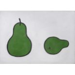 William Scott CBE RA (1913-1989)Two Pears (1977)Oil on canvas, 25 x 35cm (9¾ x 13¾)Exhibited: