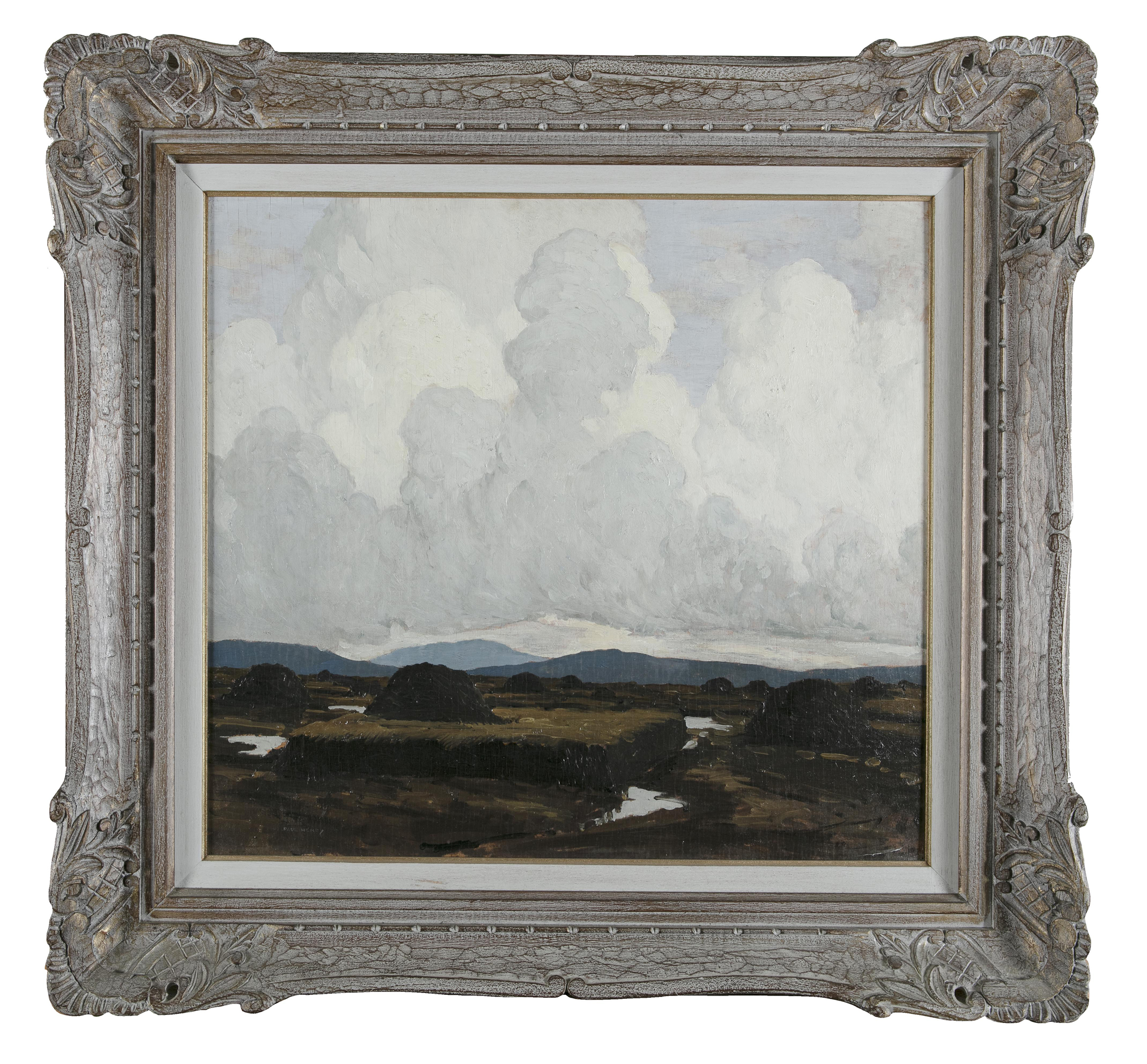 Paul Henry RHA (1877-1958)The Bog Cutting (1918)Oil on canvas, 50 x 54.5cm (19¾ x 21¼) - Image 2 of 4