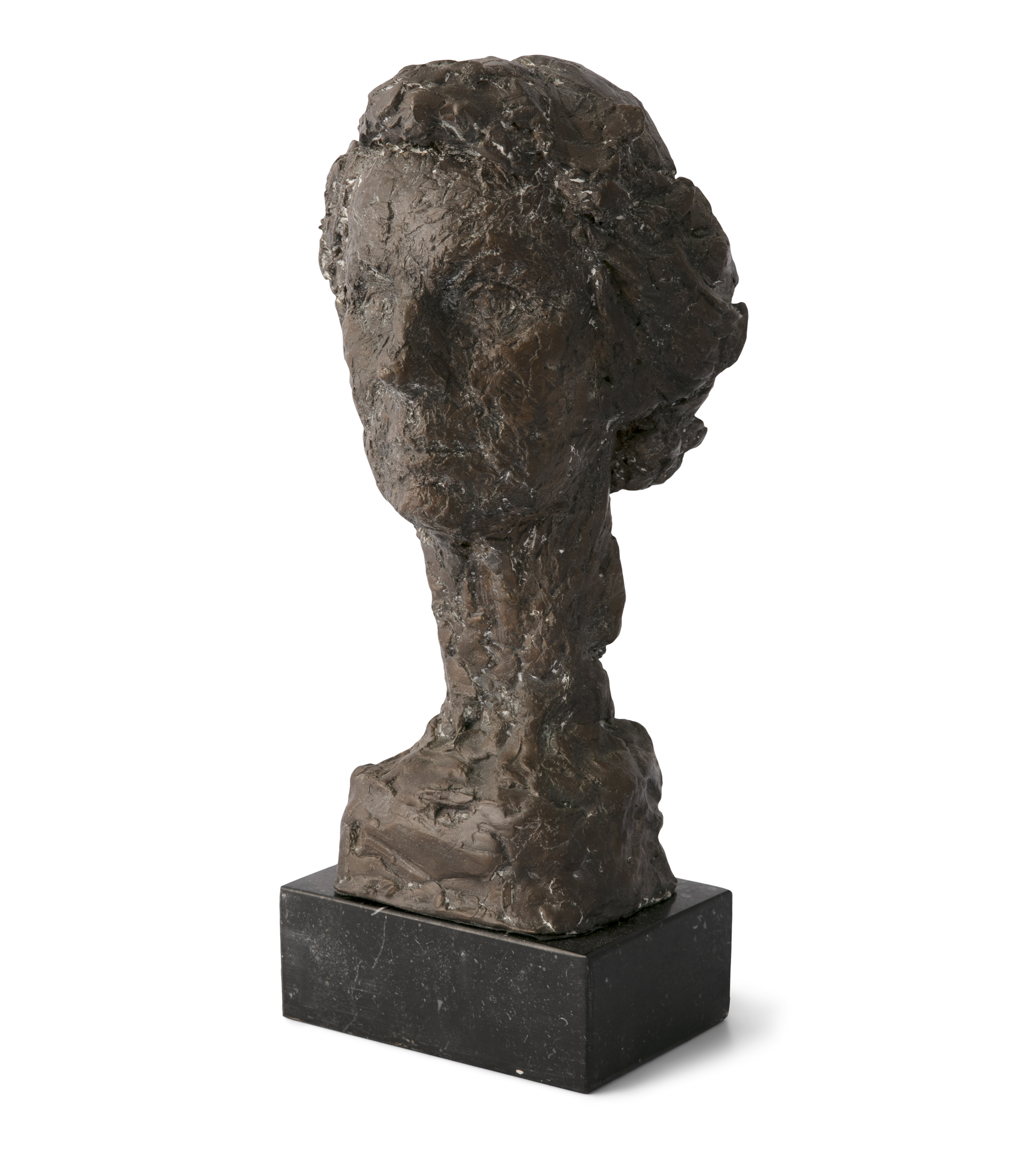 Melanie le Brocquy HRHA (1919-1918)Self PortraitBronze, 36cm high overall, head 14 x 13cm (5½ x 5) - Image 2 of 3