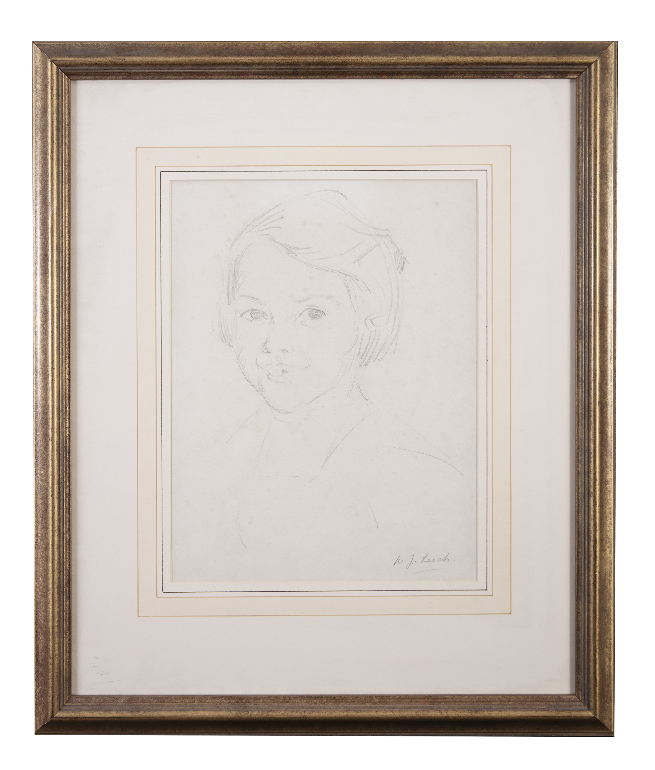 William John Leech RHA ROI (1881-1968)Little Girl (Study for 'Twas Brillig')Pencil, 33 x 25cm (13 - Image 2 of 4