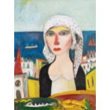 John Bellany RA (b.1942)Woman of the North SeaOil on canvas, 100 x 75cm (39¼ x 29½)SignedProvenance: