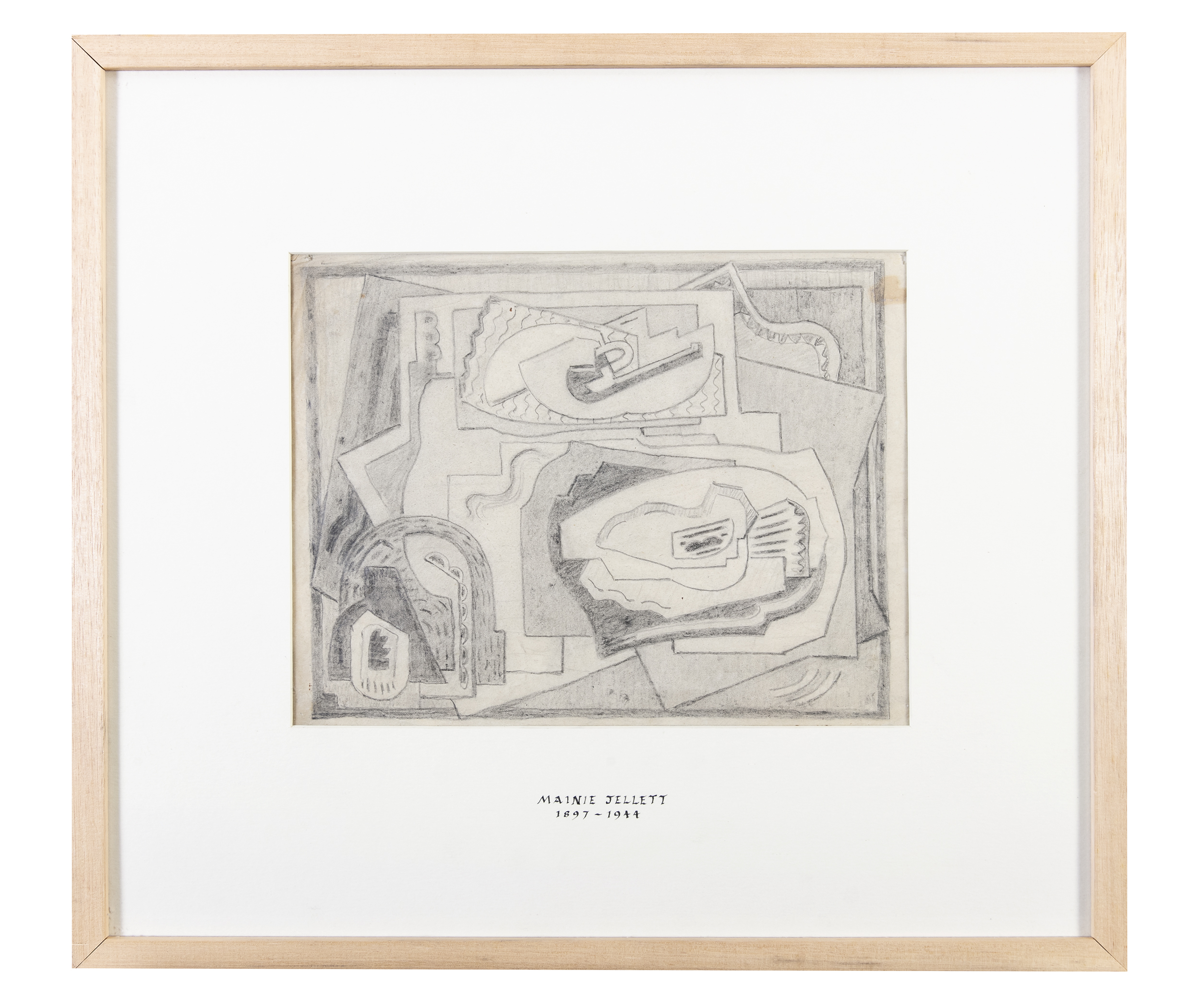 Mainie Jellett (1897-1944)Three Elements (1925) Pencil, 20.5 x 26.5cm (8 x 10¼)Provenance: With - Image 2 of 2