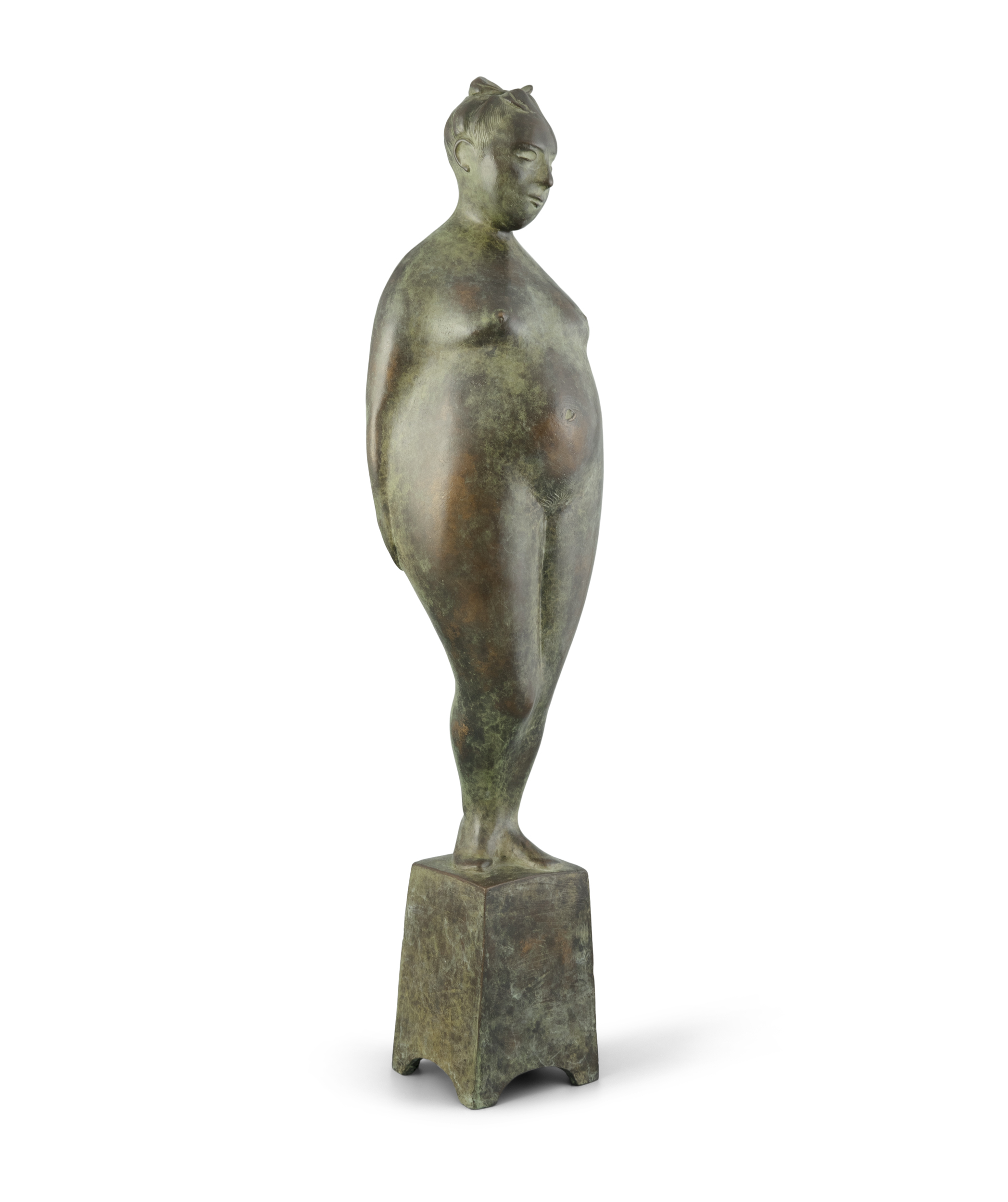 Carolyn Mulholland RHA (b.1944)Little Fat FigureBronze, 67cm high (26¼)Signed with initials and - Image 2 of 3