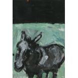 MICHAEL KANE (b.1935)Donkey in LandscapeGouache, 54 x 35cmSigned and dated (19)'65