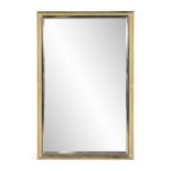 A large brass and chrome mirror, Italy, circa 1970. 160 x 100 x 7cm