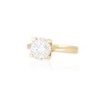 A DIAMOND SINGLE-STONE RINGThe round brilliant-cut diamond weighing approximately 1.70cts, within