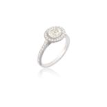 A DIAMOND SINGLE-STONE RINGThe old oval-shaped diamond weighing approximately 1.00ct, horizontally