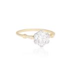 A DIAMOND SINGLE-STONE RINGThe round brilliant-cut diamond weighing approximately 1.10cts within a