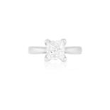 A DIAMOND SINGLE-STONE RINGThe princess-cut diamond weighing 1.70cts within a four-claw setting,