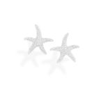 A PAIR OF DIAMOND EARRINGSEach designed as a stylised starfish, set throughout with round