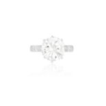 A DIAMOND SINGLE-STONE RINGThe round brilliant-cut diamond weighing approximately 2.90cts, within an