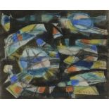 Alfred MANESSIER (1911-1993) Composition, 1950 Aquarelle et crayon. Signée et datée en bas à droite.