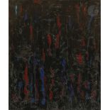 Devrim NEJAD [turc] (1923-1995) Composition, 1957 Huile sur toile. Signée et datée en bas à