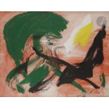 Gérard SCHNEIDER (1896-1986) Opus 69L, 1976 Acrylique sur toile. Signée et datée en bas à droite.