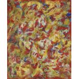 Beauford DELANEY [américain] (1901-1979) Composition, 1963 Huile sur toile. Signée et datée au