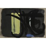 Hans HARTUNG (1904-1989) T1952-34, 1952 Huile sur toile. Signée et datée en bas à droite. 27 x 41 cm