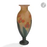 CHARLES SCHNEIDER (1881-1953) Série dite Intercalaires, décor Orchidées, circa 1920/24 Haut vase