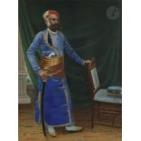 Studios indiens - Laxmikant studio et divers Inde, c. 1910-1920. Portraits de Maharajas au sabre.