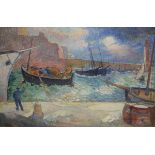 *Jean PUY (1876-1960) Tempête à Belle-Île-en mer, 1901 Huile sur toile. Signée et datée en bas à