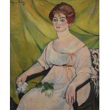 *Suzanne VALADON (1865-1938) Femme au fauteuil, Portrait de Madame G., vers 1922 Huile sur toile.