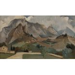 André LHOTE (1885-1962) Paysage à Mirmande, vers 1930 Huile sur toile. Signée en bas à gauche. (