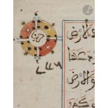 Coran, Afrique du Nord, XIXe siècle Manuscrit sur papier de 15 lignes de texte par page, en arabe,