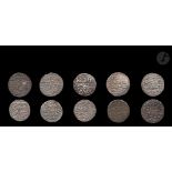 SELDJOUKIDES DE RUM 9 dirhams d'argent datés entre 607 H / 1210 et 647 H / 1249, frappés à Sivas,
