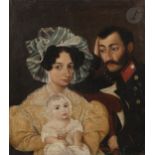 Pimen Nikititch ORLOV (1812-1865) [attribué à] Portrait de la famille Vuytch, 1831 Huile sur