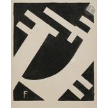 Otto FREUNDLICH [allemand] (1878-1943) Composition, vers 1930-36 Gouache. Monogrammée " F " en bas à