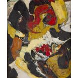 Jan MEYER [néerlandais] (1927-1995) Composition, 1963 Huile sur toile. Signée en haut à droite.