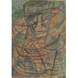 Esther CARP (1897-1970) Homme au chapeau Aquarelle. Signée en bas à droite. 17 x 12 cm Née à