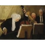 Abel Pfeffermann PANN (1883-1963) L’Orchestre, 1908 Huile sur panneau. Signée et datée en haut à