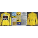 worn cycling yellow shirt Paris Nice 2011 - Original match worn cycling shirt (Maillot Jaune) from