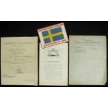 Olympic Games 1912 4 pieces - Four interesting documents connected with the Olympic Games in