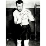 Boxing Autograph Jack Sharkey - Black-and-white photo with original signature of Jack Sharkey (