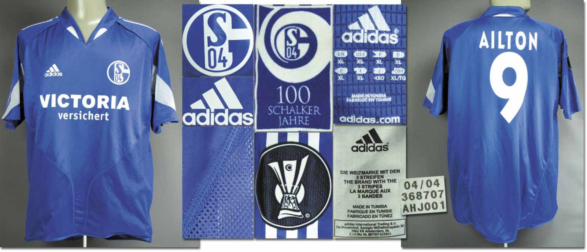 match worn football shirt Schalke 04 2004/05 - Original match worn shirt FC Schalke 04 with number