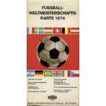 FIFA World Cup 1974 Official Map with stadiums - Official map World Cup 1974. Including plans and