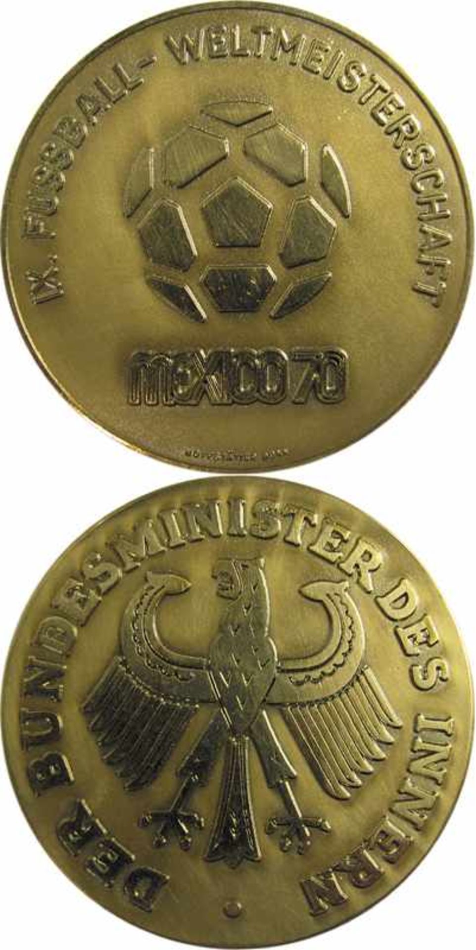 World Cup 1970 German Medal of Honour - Medal of honour from the Secretary of the Interior/Home