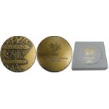 Participation Medal: Olympic Games 1998. - Nagano 1998. Bronze, gold plated, size 6 cm, with