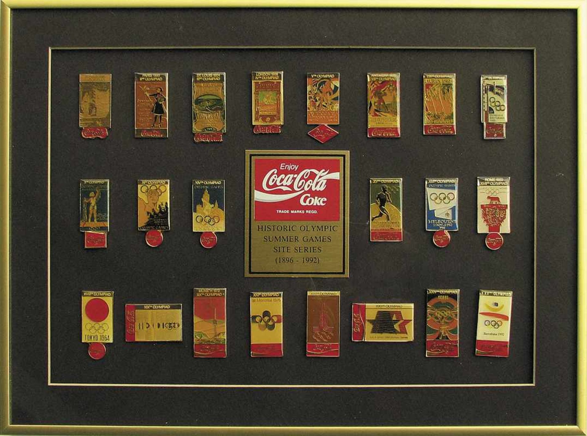 Olympic Games 1986 -1992 Pin Collection Coca Cola - Collection of 22 visitor pins of the Summer
