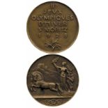 Olympic Games 1928. Participation medal St.Moritz - II Olympic Winter Games: in bronze from M.