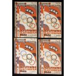 Olympic Games 1928. 4 Programmes athletics - Official Daily Programme IXth Olympiad Amsterdam